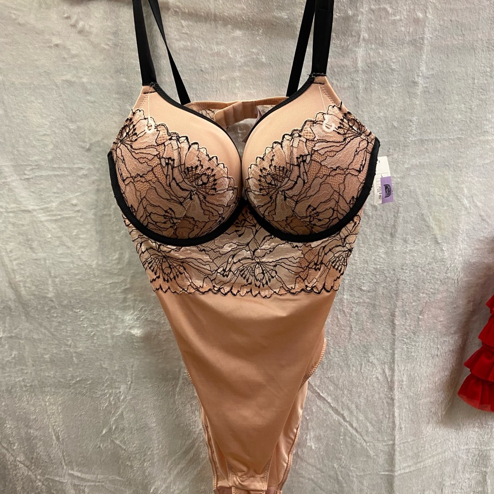 Target AUDEN Women's Push-Up Bodysuit -Rose  Pink Size large Lingerie NWT